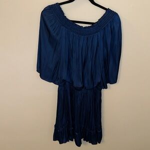 Halston Heritage off the shoulder Navy mini dress in Medium